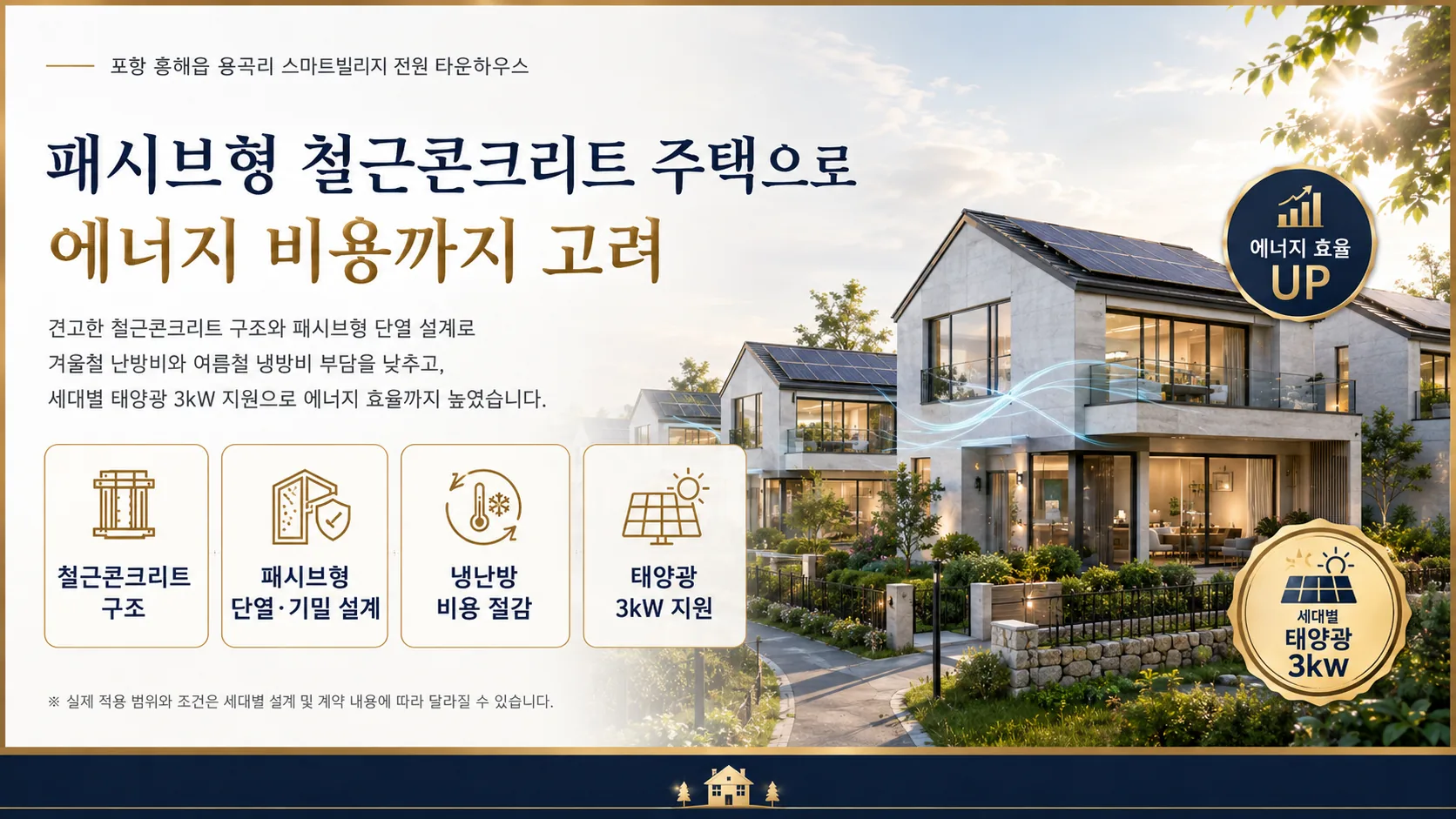 패시브형 철근콘크리트 주택과 태양광 3킬로와트 지원 안내